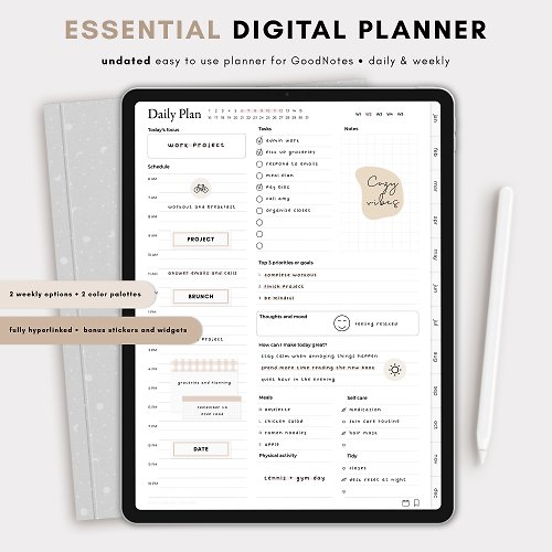 Million Dollar Habit Digital Planner for GoodNotes, Undated Digital Planner for iPad, Tablet
