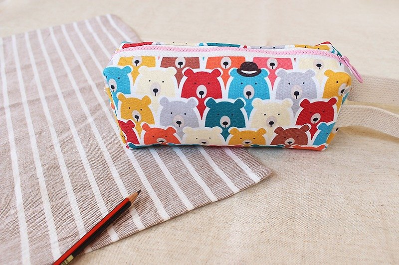 Bear portable pencil case / pouch versatile bags pencil case - Pencil Cases - Cotton & Hemp 