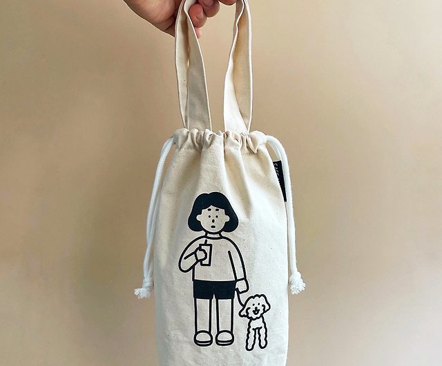 Drawstring Tumbler Bag - Shop CAFE AND HOF Drawstring Bags - Pinkoi