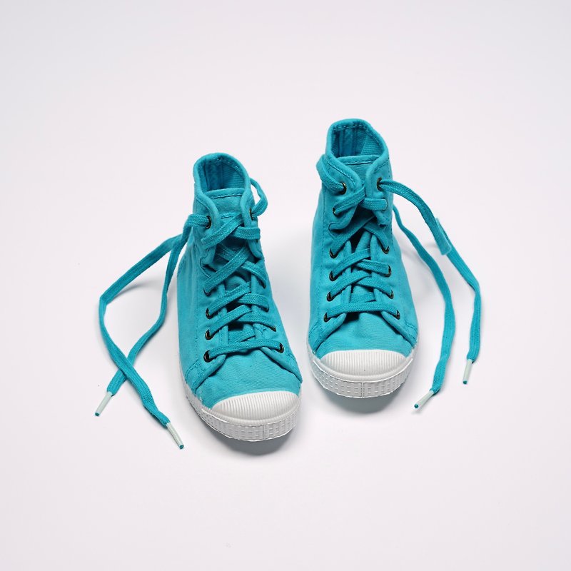西班牙帆布鞋 CIENTA 61997 16 寶石藍 經典布料 童鞋 高筒 - 童裝鞋 - 棉．麻 綠色
