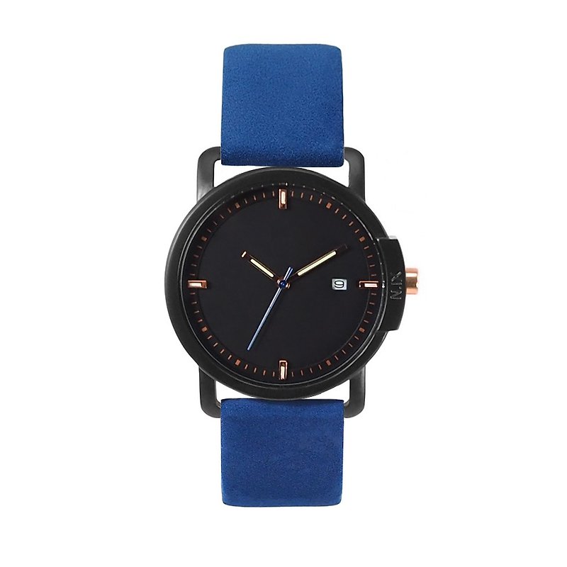 Minimal Watches : Ocean Project - Ocean 04-(Blue-Deer) - นาฬิกาผู้หญิง - หนังแท้ สีน้ำเงิน