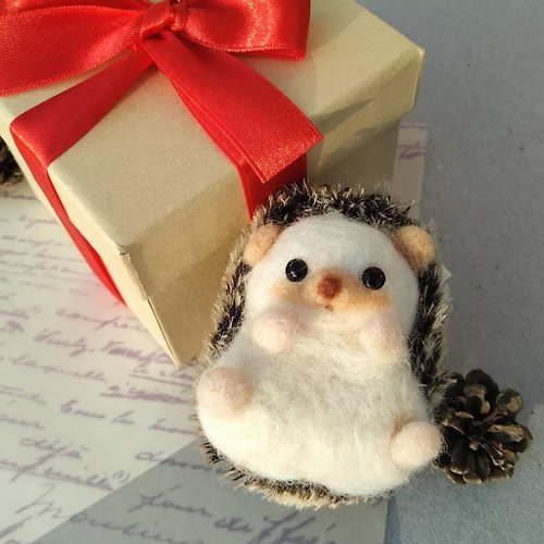 Morlo 聖誕禮盒 - 羊毛氈刺蝟寶寶