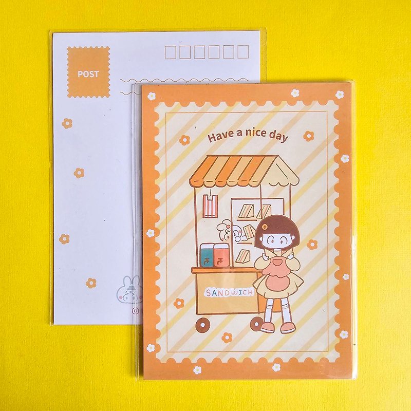 Lara ラ蕗-Good morning food truck postcard - Cards & Postcards - Paper 