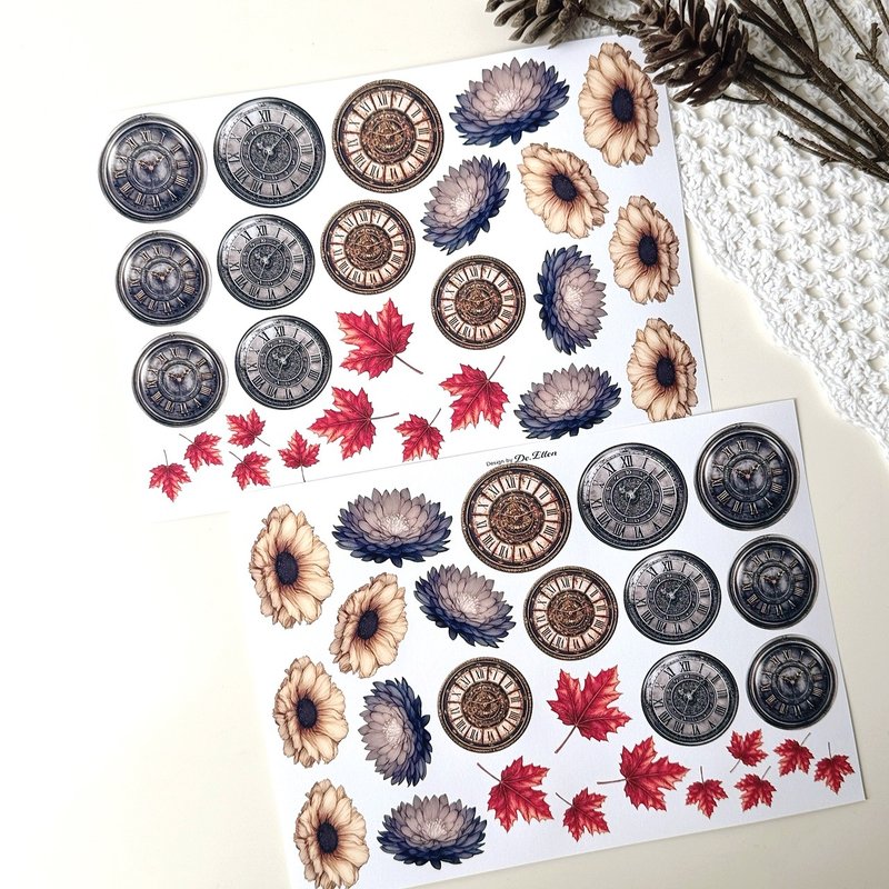 A692 - Coffee props - 貼紙 - 紙 