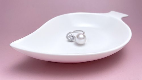 Athena珍珠設計 簡約舒適 天然淡水珍珠 S925銀 滿鑲 戒指