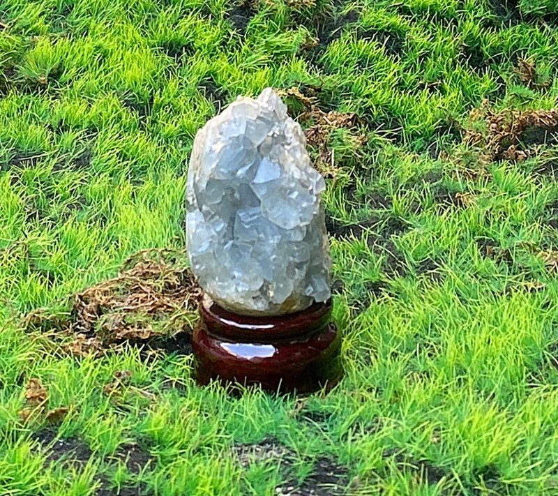 能量擺飾-天然原礦小清新天藍 天青石 療癒 治癒 開運 快速出貨 - 擺飾/家飾品 - 水晶 藍色