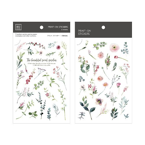 MU 【Print-On Stickers 轉印貼紙】no.193-香氛花園 | 夏季系列