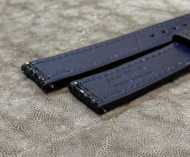 オーダーメイド専用・リザードの時計ベルト ブラック 18mm-16mm