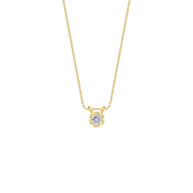 Treasure chest gold jewelry 9999 gold pure gold pendant/necklace/clavicle chain diamond solitaire - สร้อยคอ - ทอง 24 เค สีทอง