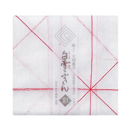 白雪Shirayuki 京友禪染白雪玻璃巾 / 紅線