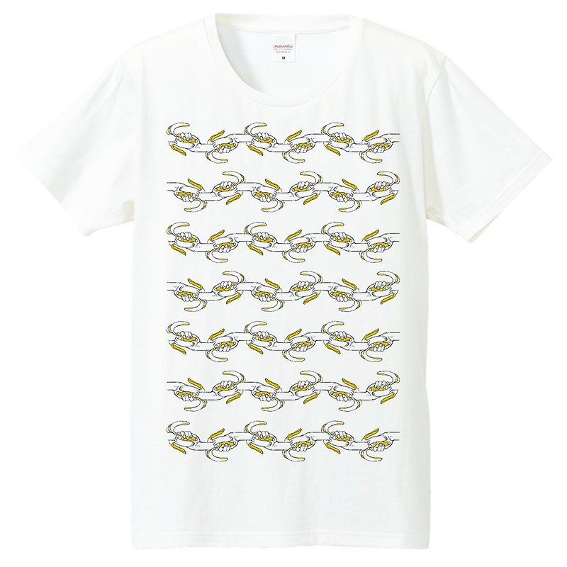Tシャツ /  無限バナナ - Tシャツ メンズ - コットン・麻 ホワイト