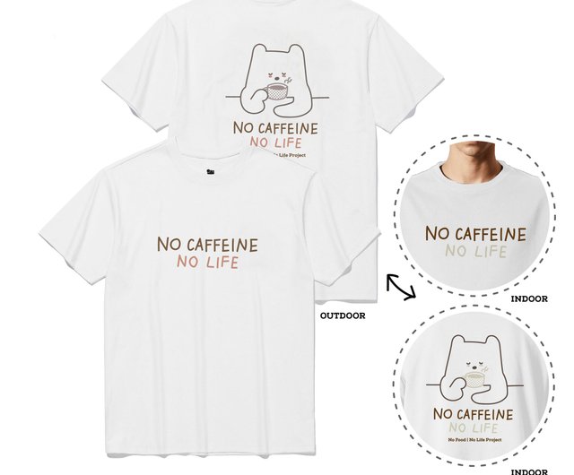 NO CAFFEINE NO LIFE カラーチェンジTシャツ（ホワイト） - ショップ