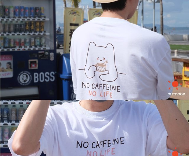 NO CAFFEINE NO LIFE カラーチェンジTシャツ（ホワイト