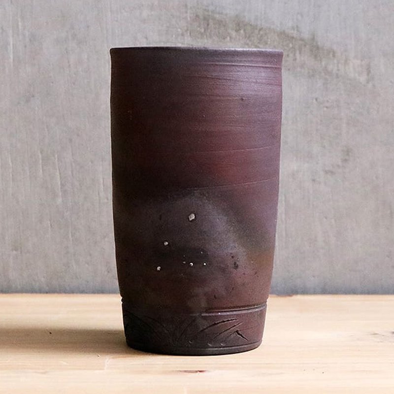 Takatori ware Takatori ware 奶油發泡窯變啤酒杯 Motonaga Toue - 其他杯子 - 陶 紅色