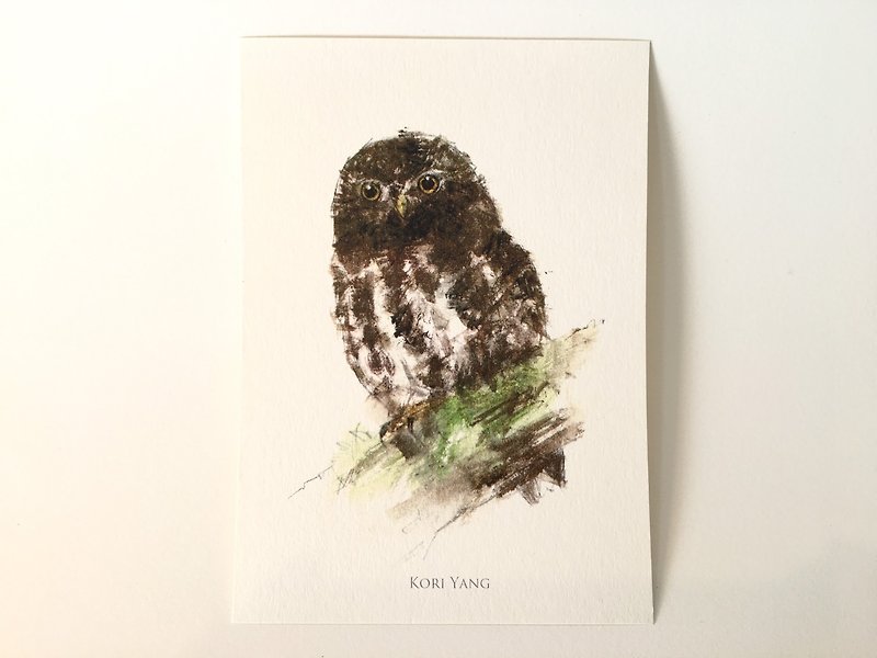 Bird postcard ‧0150 鸺 鹠 - การ์ด/โปสการ์ด - กระดาษ 