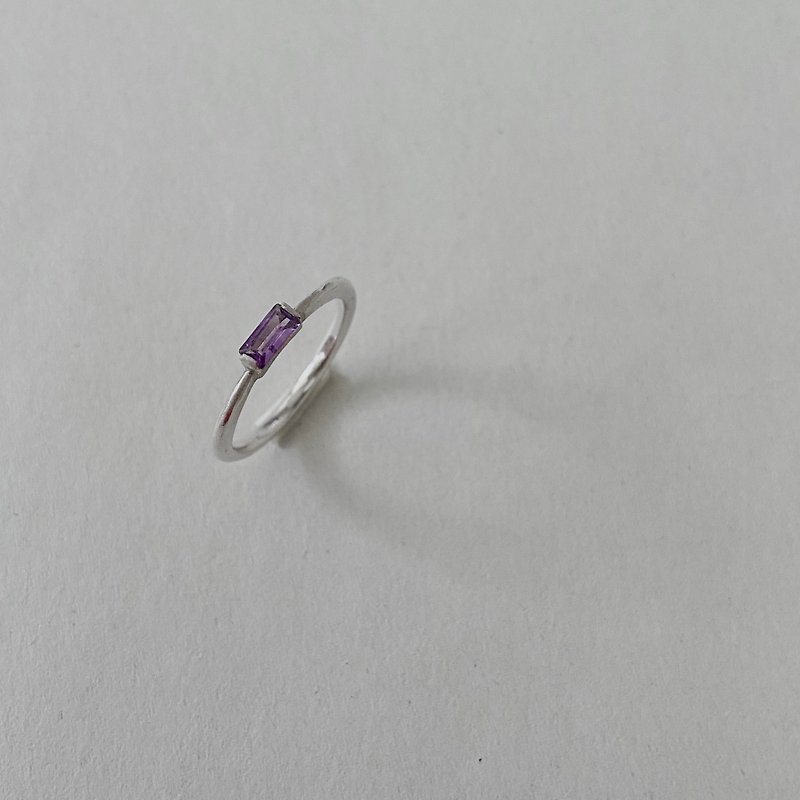 999純銀紫水晶戒指 - 戒指 - 純銀 銀色