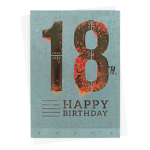 205剪刀石頭紙 祝你擁有神奇的18歲【ABACUS Rusty卡片-生日祝福】