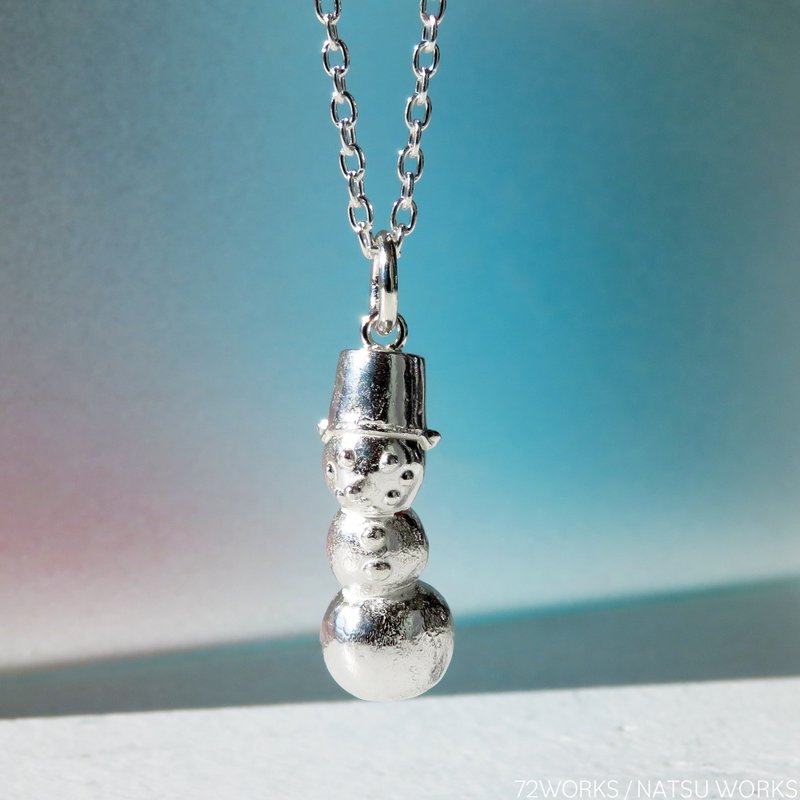 Snowman wear the Bucket Pendant - Necklaces - Gemstone Silver