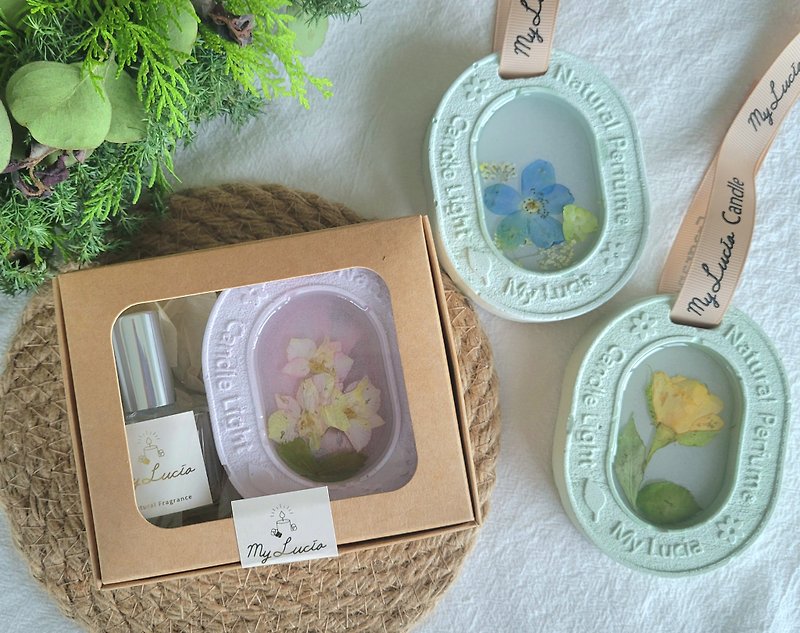 My Lucia Floral Diffuser Stone Fragrance Gift Set - น้ำหอม - วัสดุอื่นๆ สีเขียว