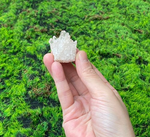 Rainbow Crystal 天然原礦可愛白水晶小蛋糕簇 消磁淨化 療癒 開運 淨化