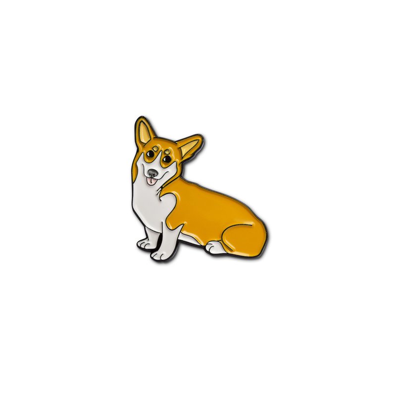 Enamel Pin Queen's Corgi - 徽章/別針 - 琺瑯 多色