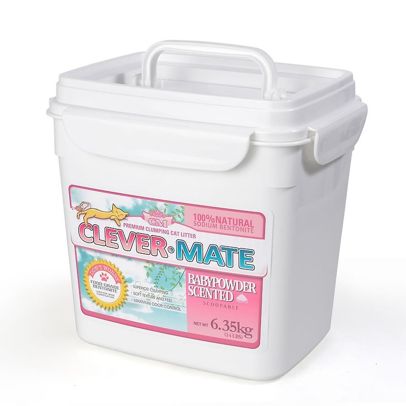 Natural bentonite + deodorant + antibacterial cat litter - light baby flower (6.35 kg / barrel) - Cleaning & Grooming - Other Materials Pink
