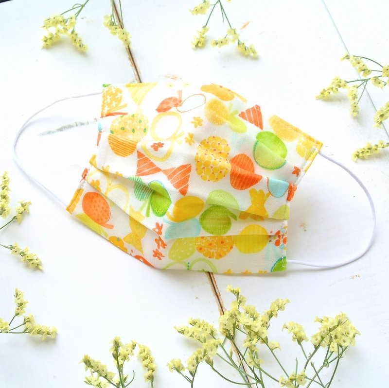 25%OFF | handmade mask Butterfly Yellow watercolor painting | Japanese cloth - マスク - コットン・麻 イエロー