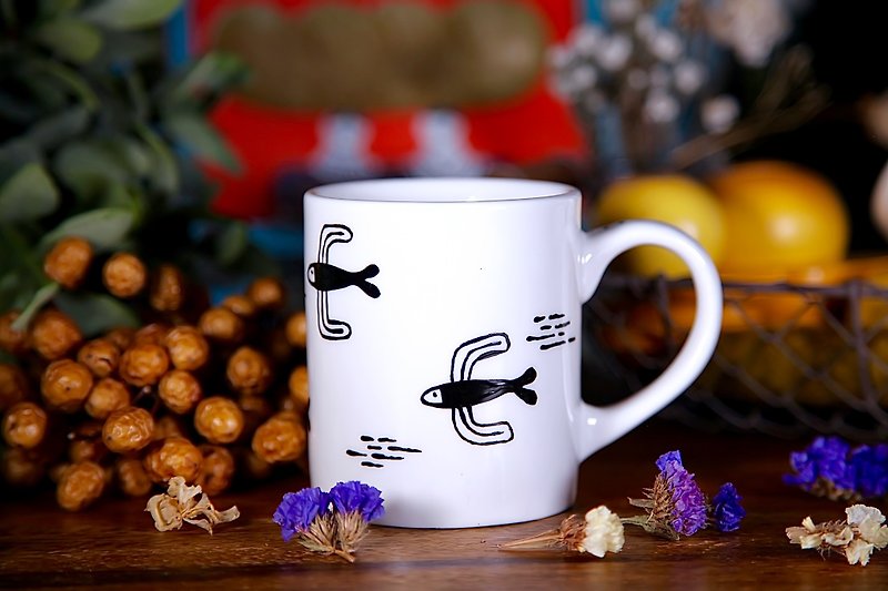 Flying Fish mug - Mugs - Porcelain 