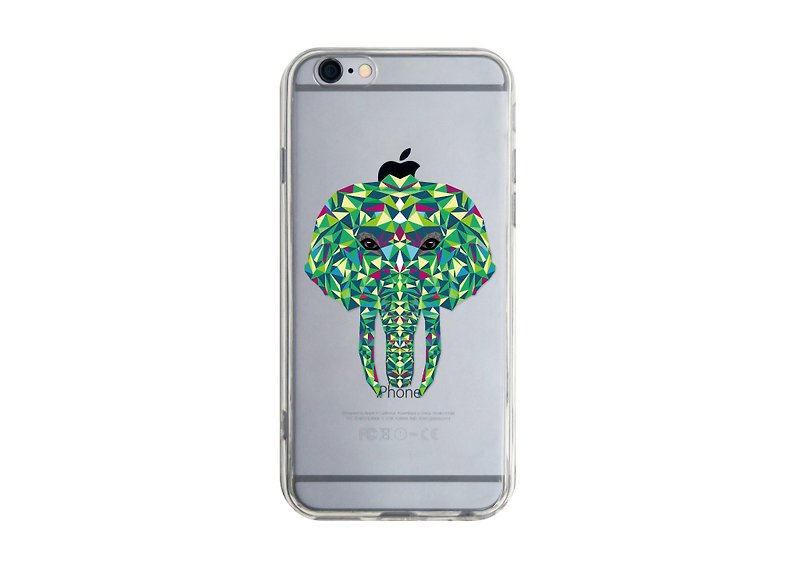 グリーンエレファント -  iPhone X 8 7 6sプラス5sサムスンS7 S8 S9電話ケース - スマホケース - プラスチック 