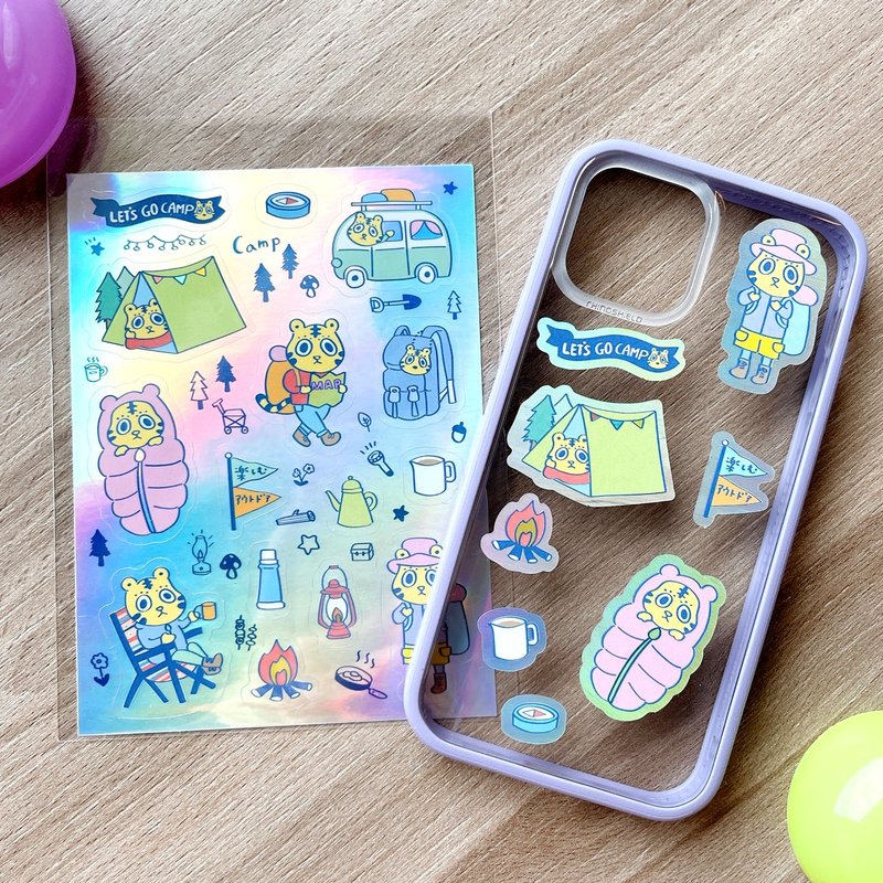 | Go Camping with Hoogi | Laser Sticker — Computer Sticker Phone Sticker - สติกเกอร์ - กระดาษ 