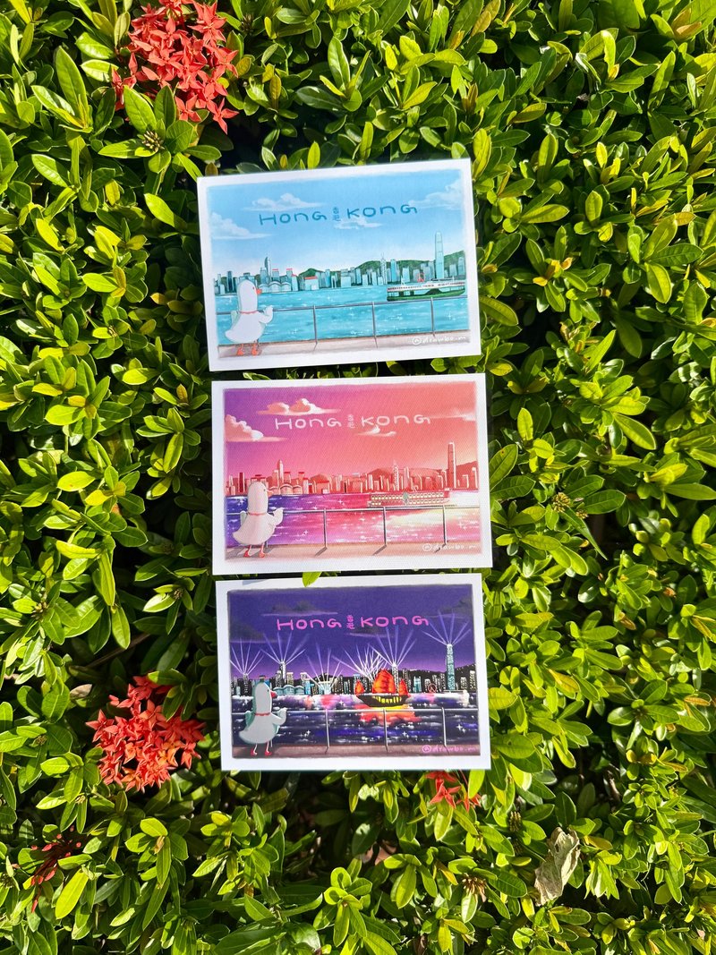 原創明信片 香港維多利亞港海景 3款 - 卡片/明信片 - 紙 