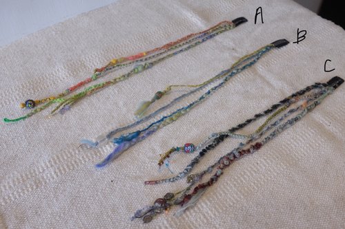 Choy.suey 髒辮 穿戴式 髮夾髮片 Gypsy hair Clip (Green mixed)