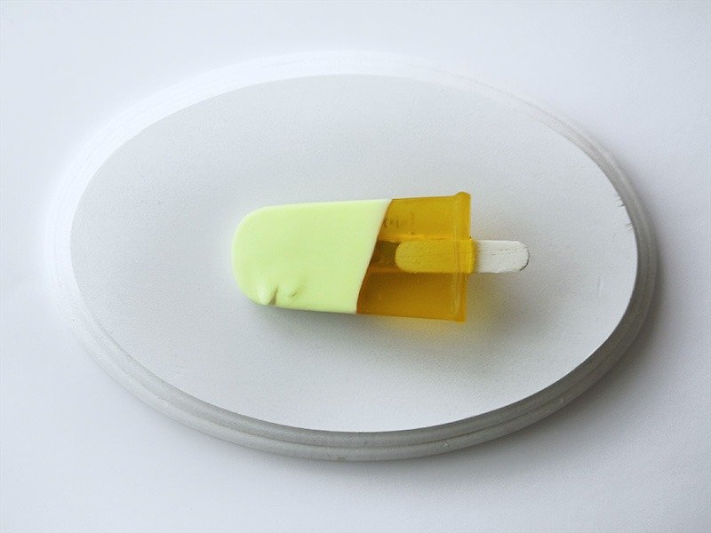 Ice bar hair clip-L / Honey lemon - เครื่องประดับผม - พลาสติก สีเหลือง