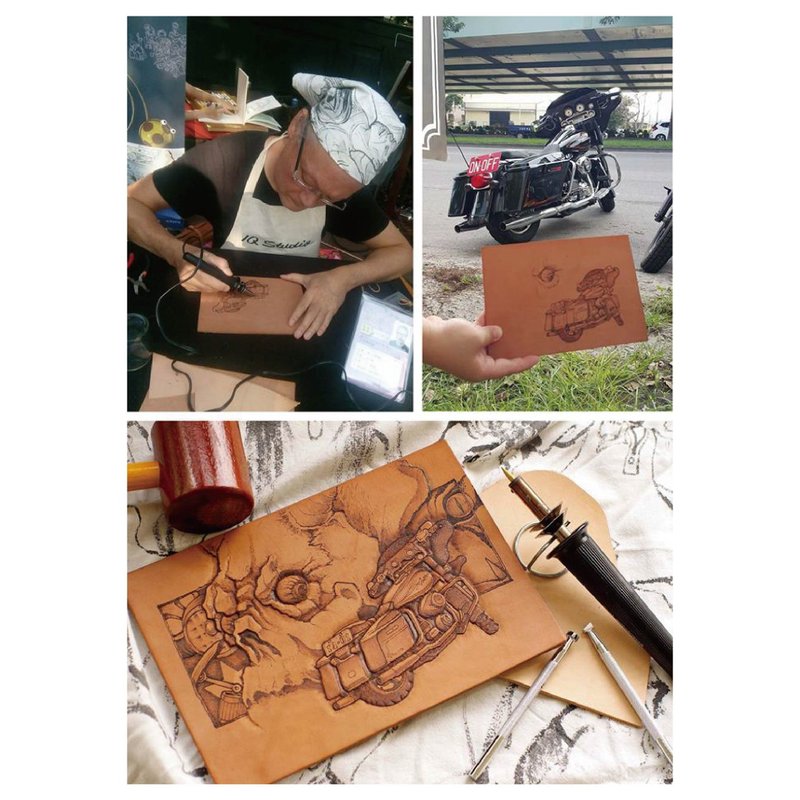 客製化電烙皮雕靜物 - 擺飾/家飾品 - 真皮 