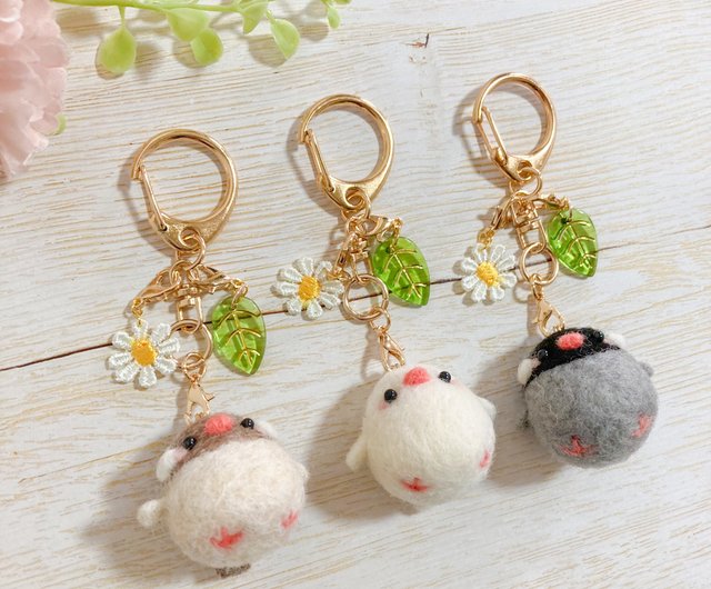 【☆ことり様☆】幸運(ウン)を呼ぶトイプードル　キーホルダー　羊毛フェルト ☆ことり様☆】幸運(ウン)を呼ぶトイプードルキーホルダー羊毛