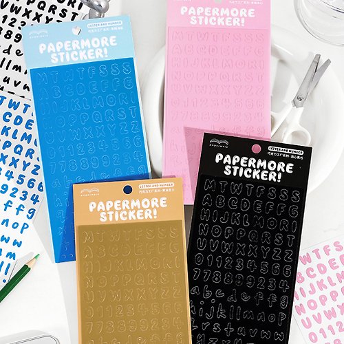 infeelme papermore巧克力工廠系列字母數字裝飾文字類不干膠特種紙貼紙