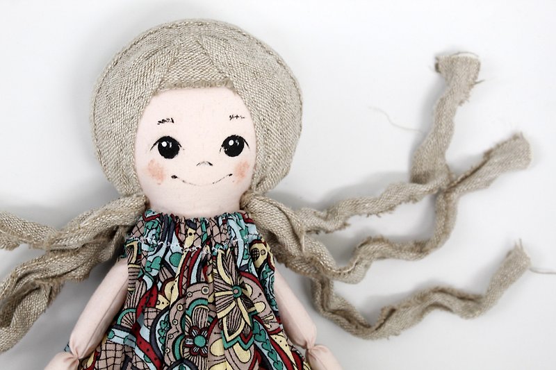 Heirloom doll handmade /cloth doll for girl /doll with clothes /soft fabric doll - Kids' Toys - Cotton & Hemp Multicolor