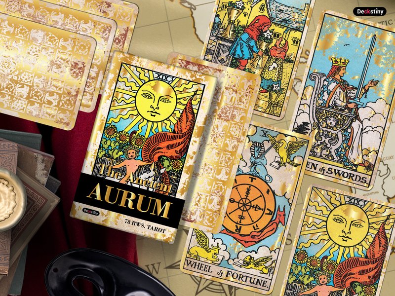 78pcs The Ancient Aurum Tarot - Cards & Postcards - Paper Gold