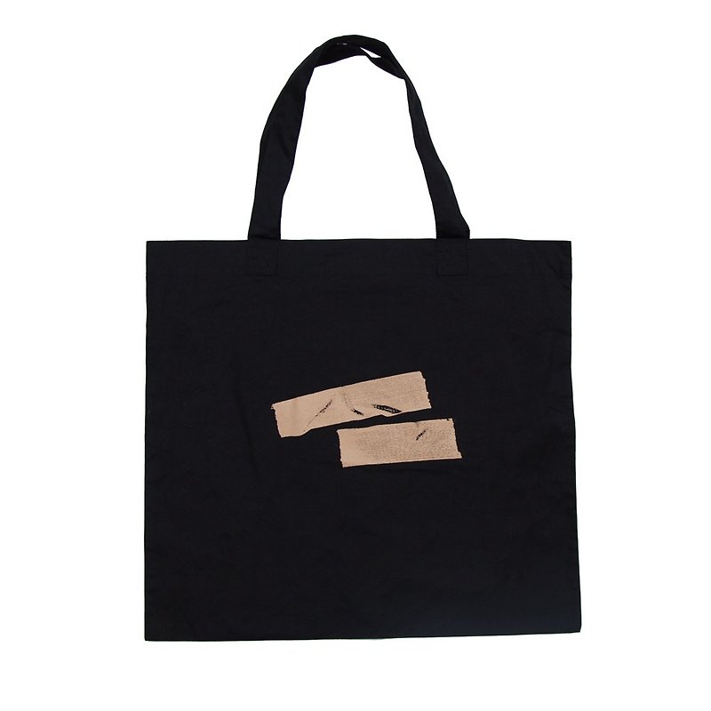 Realistic print. To be a surprise presenter. Gum Tape Large Tote Bag Tcollector - Other - Cotton & Hemp Black
