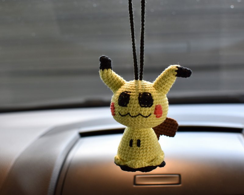 Mimikyu Pokemon Plush / Gift Pokemon fan / Car mirror accessory / Car charm - 公仔/玩偶 - 棉．麻 黃色