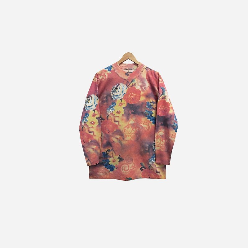 Dislocated vintage / printed fine knit sweater no.319 vintage - Women's Sweaters - Polyester Pink
