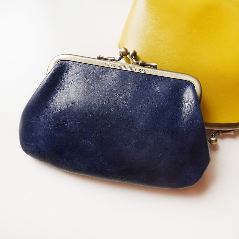 His の temperature mouth gold buns mother bag / coin purse [made in Taiwan] - Coin Purses - Other Metals Blue