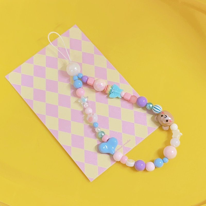 Heartmade 全人手製作 串珠手機繩 phone strap - 手機掛繩/背帶 - 塑膠 