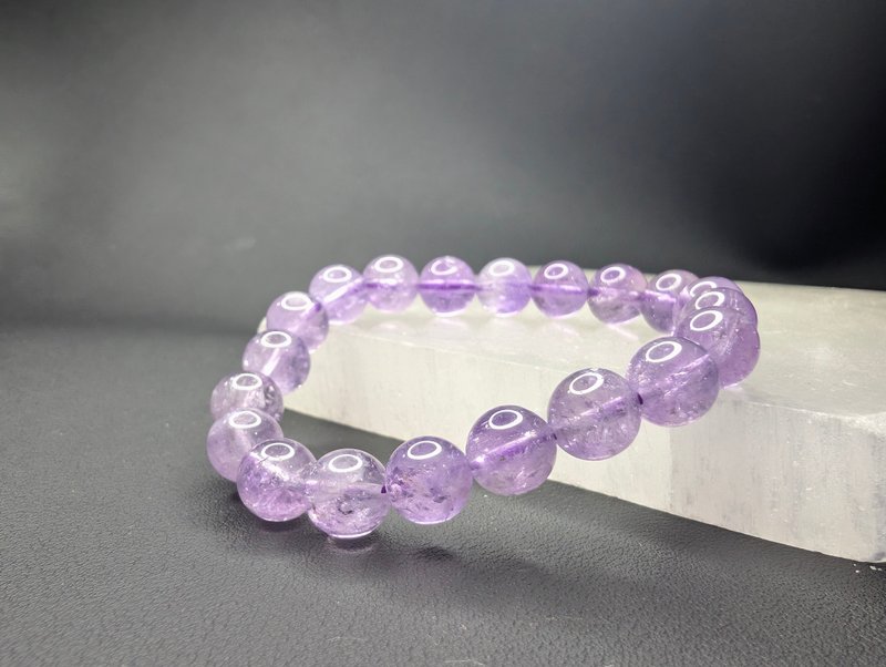 10mm 紫水晶 Amethyst  手串 手鍊 天然水晶 水晶手鍊 - 手鍊/手環 - 水晶 紫色