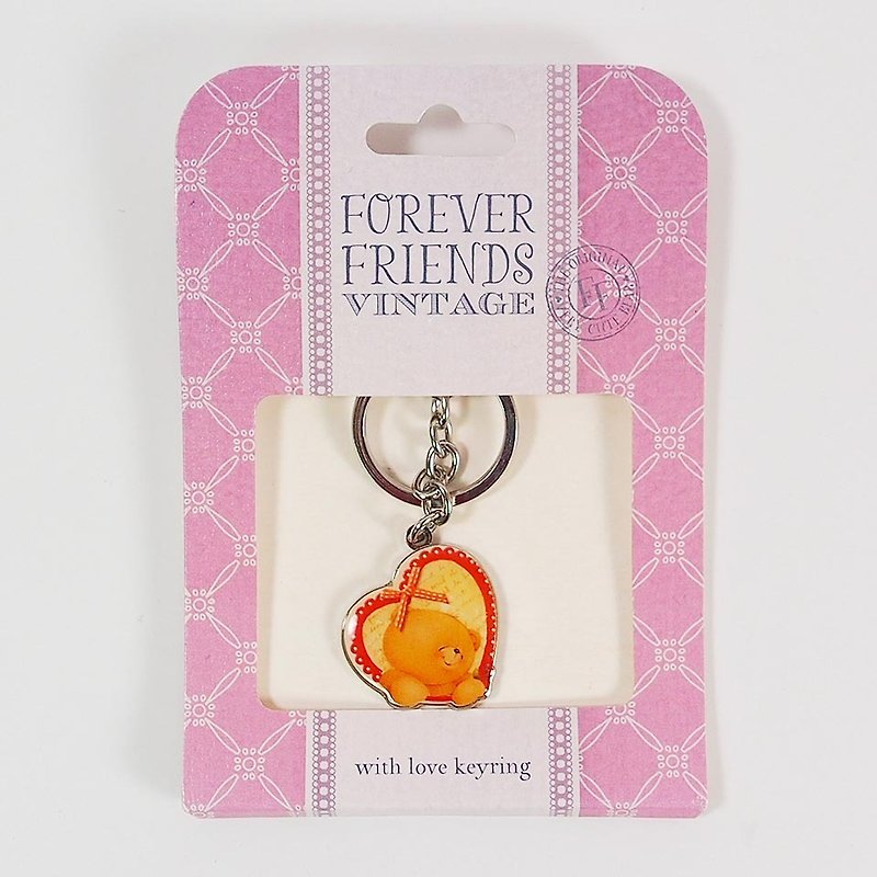 FF Bear Care Bears retro key ring [Valentine's Day] - ที่ห้อยกุญแจ - วัสดุอื่นๆ สีส้ม