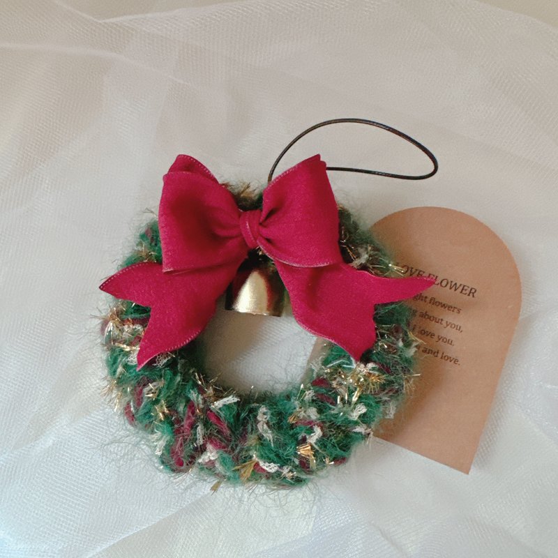 聖誕花圈 聖誕掛飾 聖誕禮物 聖誕裝飾 交換禮物 蝴蝶結 - 擺飾/家飾品 - 棉．麻 紅色