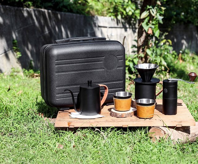 Hand brewed coffee set travel bag - Shop Eilong Coffee Pots