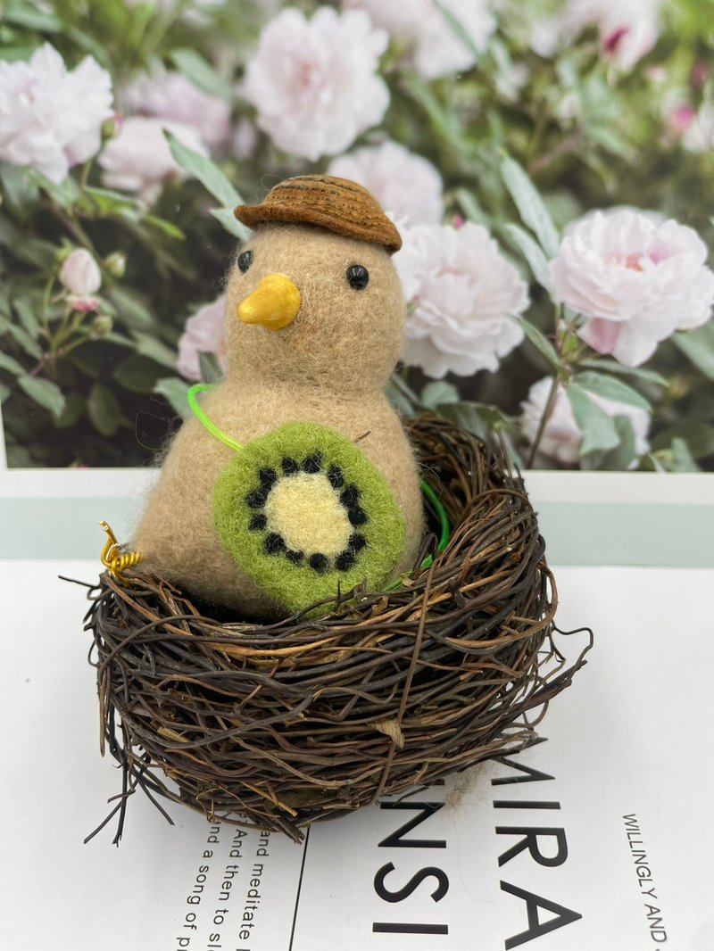 羊毛氈 奇異果鳥 Kiwi 擺飾 - 擺飾/家飾品 - 羊毛 金色