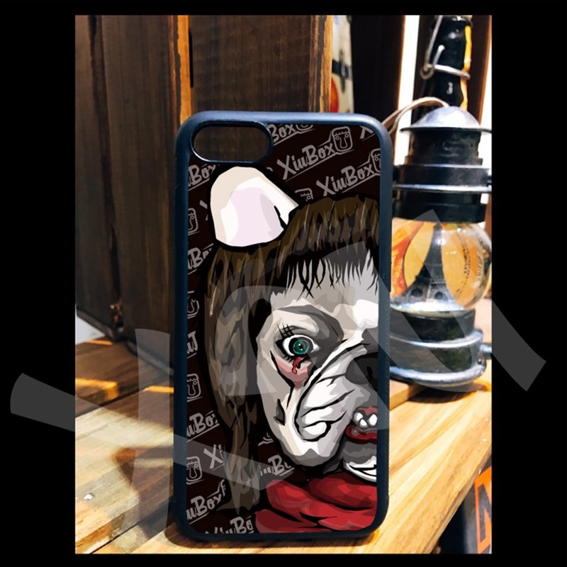 法鬥 安納貝爾 狗 手繪 插畫 手機殼 iPhone 14 13 12 11 XR 8 - 手機殼/手機套 - 矽膠 