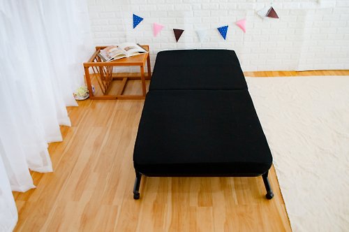 Simple Life Simple Life 高反發支撐14段收納折疊床(簡易組裝)KR黑
